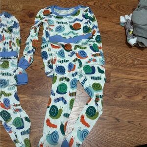 Little Sleepies Colorful Snail Print Pajama Set